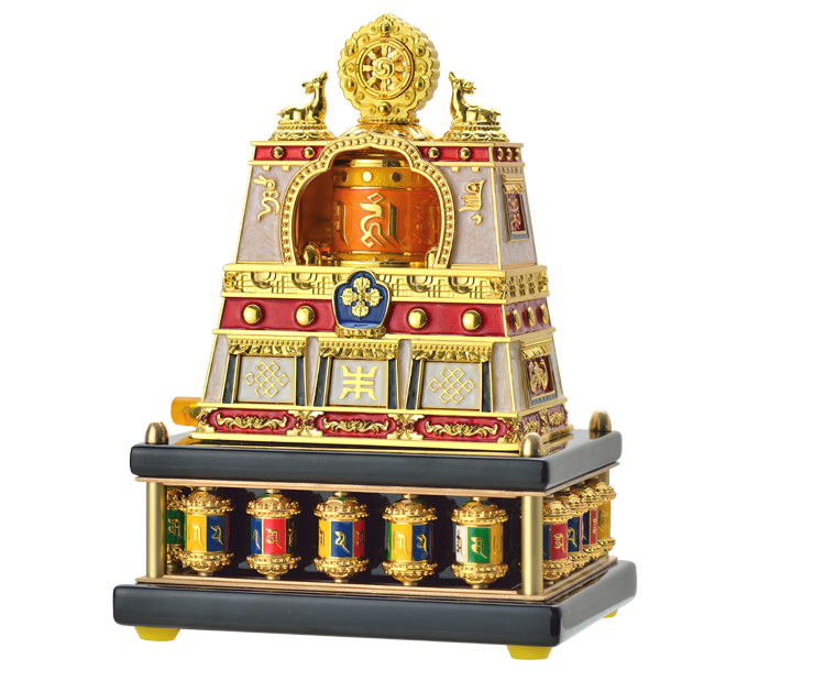 Молитвенный барабан 德田转经轮   电动转经轮 福德宝 祈福 招财 转运 办公 家居用品