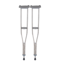 Stainless steel armpit crutches adjustable armpit crutches non-slip rehabilitation crutches aluminum alloy armpit crutches double crutches walking crutches