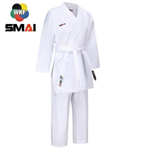 SMAI red label embroidery on the chest cotton twill fabric karate suit WKF certified mens and womens training suit group hand suit