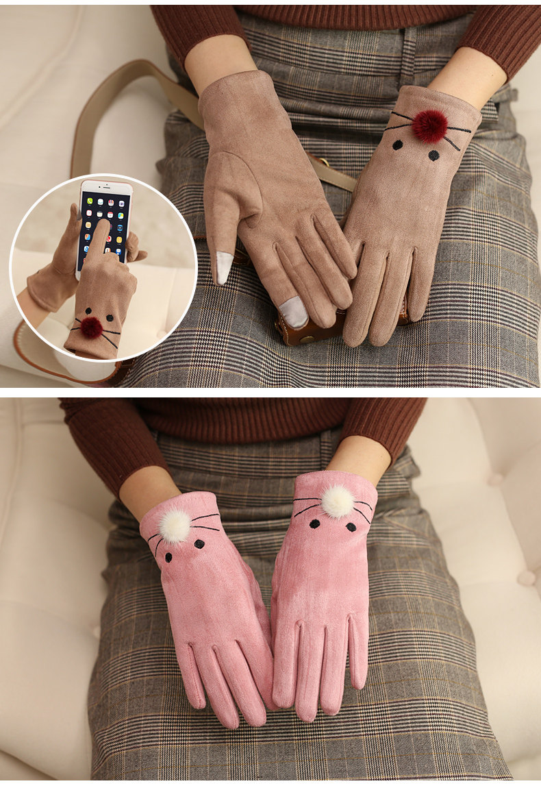 Gants pour femme CHARMING SMILE en Cachemire - Ref 3154105 Image 12