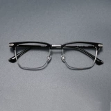木川 Чистый титан ультра -светлые очки рамки ретро -наука и инженерные мужчины с большим лицом, женская раковина, полуфабрикат с миопией.