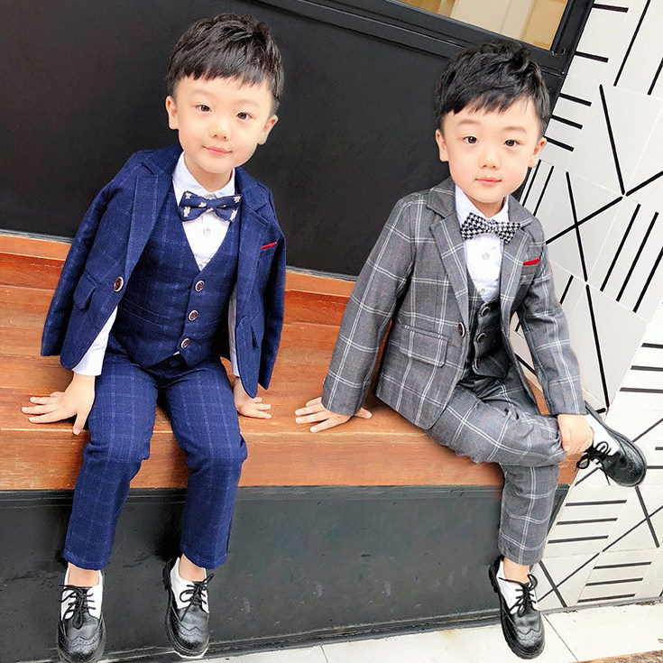 Boys suit suit spring and autumn children's small suit flower girl dress birthday party dress boy piano costume autumn