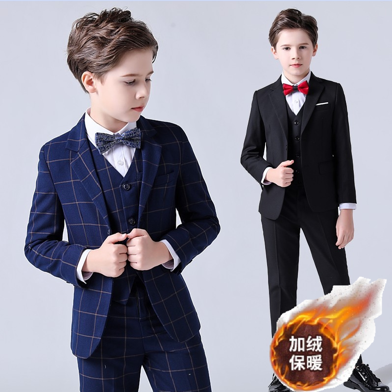 Children's suit suit boy ten year old boy dress big boy host small suit autumn and winter 2022 new dress