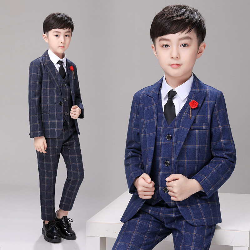 Children's suit suit host dress boy ten-year-old violin performance costume speech competition costume boy 10