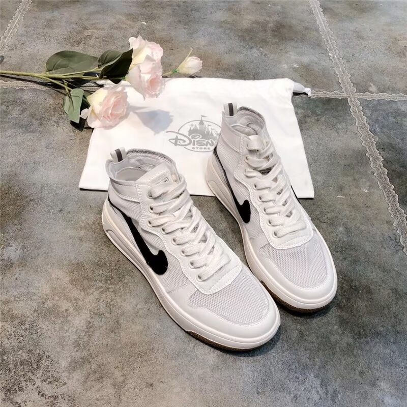 Mùa hè phiên bản Hàn Quốc mới của giày da lưới ren giày đế bằng nữ sinh viên móc giày thoải mái phẳng cao giày thể thao - Giày cao gót giày the thao nữ