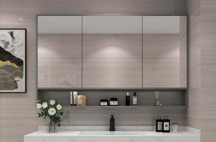 Mirror cabinet mounted wall storage cabinet multi - layer storage cabinet bathroom cabinet combined bathroom cabinet container customized