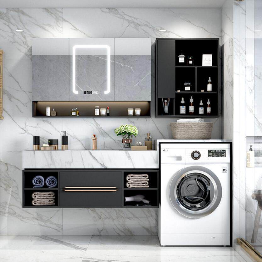 Balcony washing machine one-in-one cabinet combined partner Nordic Bathroom Bathroom Bathroom Bathroom Bathroom Bathroom Bathroom Washing Basin