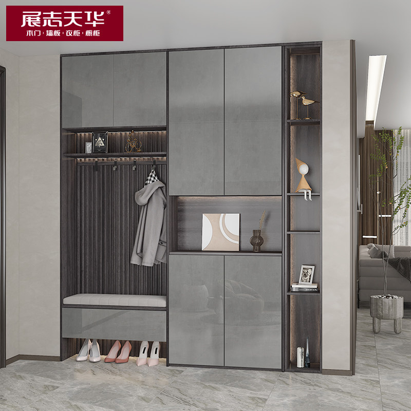Zhanzhi Tianhua Xingjue simple modern clothes hanger porch cabinet entry cabinet shoe cabinet large-capacity home door saves space