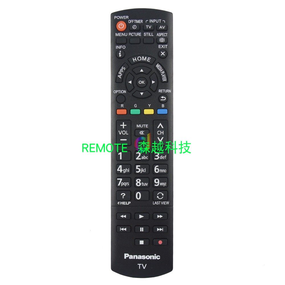 Universal remote control PANASONIC N2QAYB000834 for Panasonic LED LCD TV