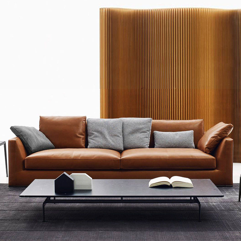 BB italia richard same style leather sofa modern minimalist living room home Italian minimalist import