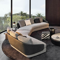 Milotti lawson sofa modern minimalist Italian large apartment corner special-shaped arc combination sofa