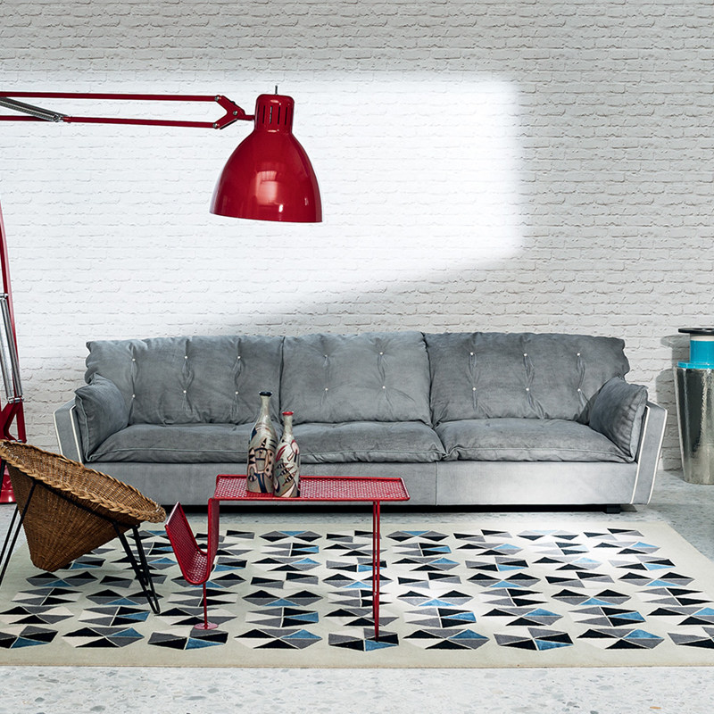 baxter sorrento modern style Italian high imitation replica suede nubuck leather high-end down sofa