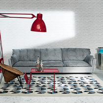 baxter sorrento modern style Italian high imitation replica suede nubuck leather high-end down sofa