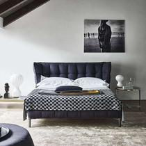 BB Husk bedroom 1 8 m furniture in Nordic modern minimalist fabric fabric high - end furniture