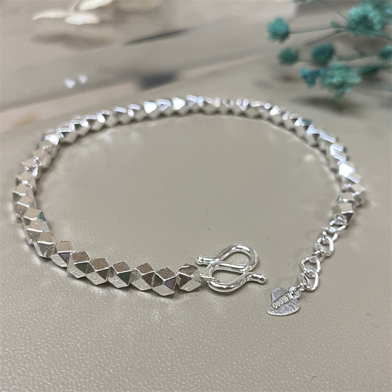 990 Pure Silver Bracelet for Women, Fashionable and Simple Silver Bracelet, Pure Silver Wristband, Birthday Gift for Girlfriend 990 Pure Silver Bracelet for Women, Fashionable and Simple Silver Bracelet, Pure Silver Wristband, Birthday Gift for Girlfriend
