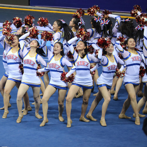 Customized white children's cheerleading competition clothes aerobics uniforms cheerleading uniforms stage costumes performance costumes