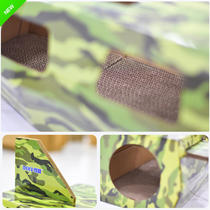 Grinding claw cat house fighter-shaped wooden cardboard cat nest cat Villa short-legged cat tunnel grab board peek-a-boo to send cat grass