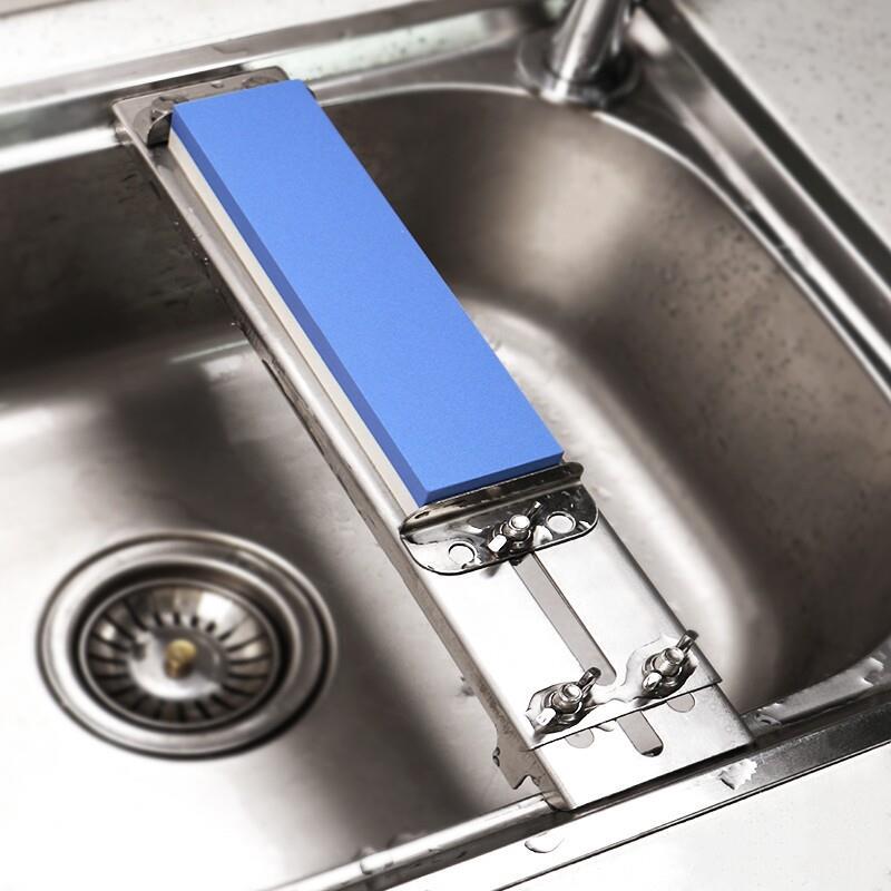 Knife Sharpening Stone Fixed Bracket Stainless Steel Sink Bracket Telescopic Support Stand Knife Sharpening Tool Household Sharpening Stone Holder