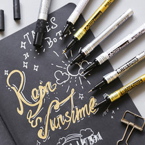 Japanese Sakura 1 0 waterproof highlight pen white hand-painted hook line pen gold silver wave drying pen white line pen paint pen