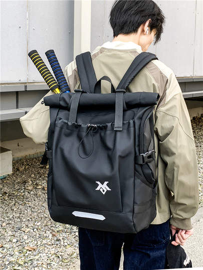 Waterproof large-capacity backpack, sports user badminton bag, short-distance travel bag, workwear style computer bag, student school bag