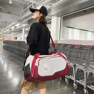 Large-Capacity Dry and Wet Separation Travel Bag for Women, Short-Distance Luggage Bag with Independent Shoe Compartment, Fitness Bag, Lightweight Portable Crossbody Bag