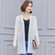 Summer mid-length loose and versatile fashionable cardigan with three-quarter sleeves for women, vacation sun protection clothing, mesh shawl outer cover