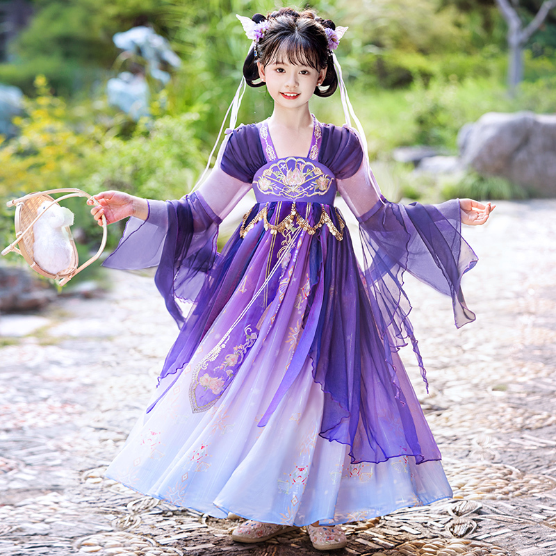 Girls' Spring and Autumn 2026 New Style Ancient Style Fairy-Like Hanfu Chinese Style Super Fairy Ruqun Tang Suit Princess Dress Ancient Costume Spring Season Girls' Spring and Autumn 2026 New Style Ancient Style Fairy-Like Hanfu Chinese Style Super Fairy Ruqun Tang Suit Princess Dress Ancient Costume Spring Season