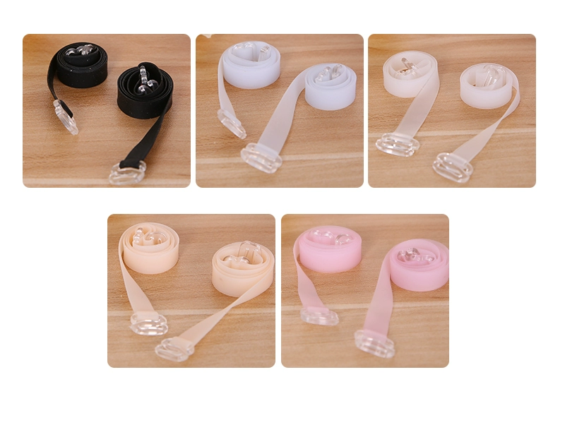 9.9 mùa hè silicone vô hình dây đeo vai không trượt trong suốt dây đeo vai mở rộng áo ngực với điều chỉnh vành đai đồ lót phụ kiện áo lót