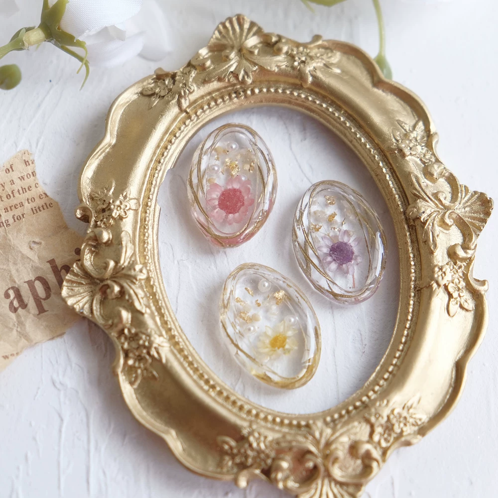 Японские подлинные ретро-прозрачные серьги-клипсы, DIY