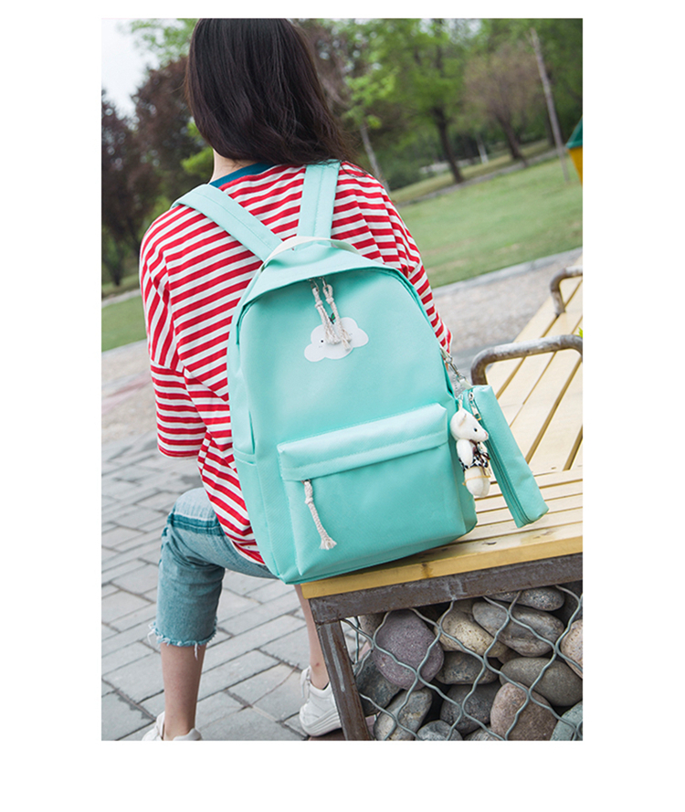 Schoolbag nữ học sinh Phiên bản Hàn Quốc của khuôn viên phim hoạt hình thời trang vải học sinh trung học cơ sở vai túi thủy triều học sinh tiểu học nhỏ ba lô tươi - Ba lô balo gucci nam