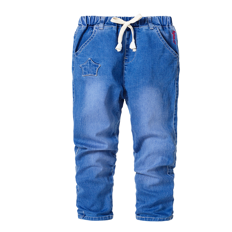 Deficit Flush Children Jeans Girl Pants Girl Casual Pants Boy Cuddling Bag Pants Spring Dress Baby Sashimi Pants New