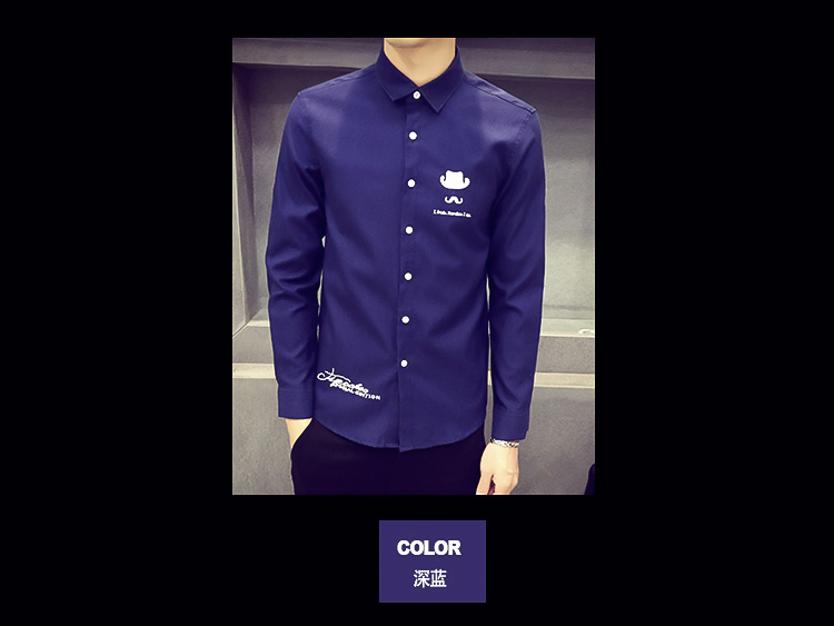 Sinh viên nam thanh niên hoang dã áo dài tay cotton oxford quay Slim cộng với áo nhung dày ấm áp thủy triều áo tay dài nam