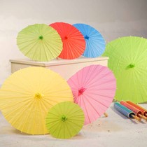 Mini Paper Umbrella Custom Kindergarten Diy Hand Painting Umbrella Blank Color Decorative Prop Craft Paper Umbrella Hand-painted