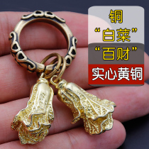 Birthday gift of a man and woman creative gift of a solid brass pendant car key buckle