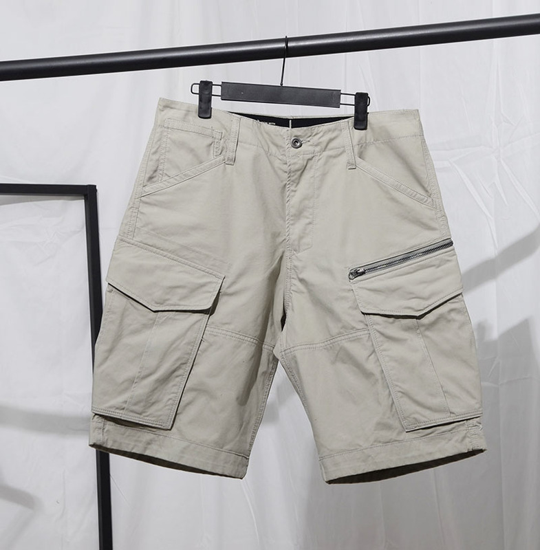Rovic Zip Relaxed Workwear Multi-Pocket Casual Shorts Accordion Pocket Work Shorts