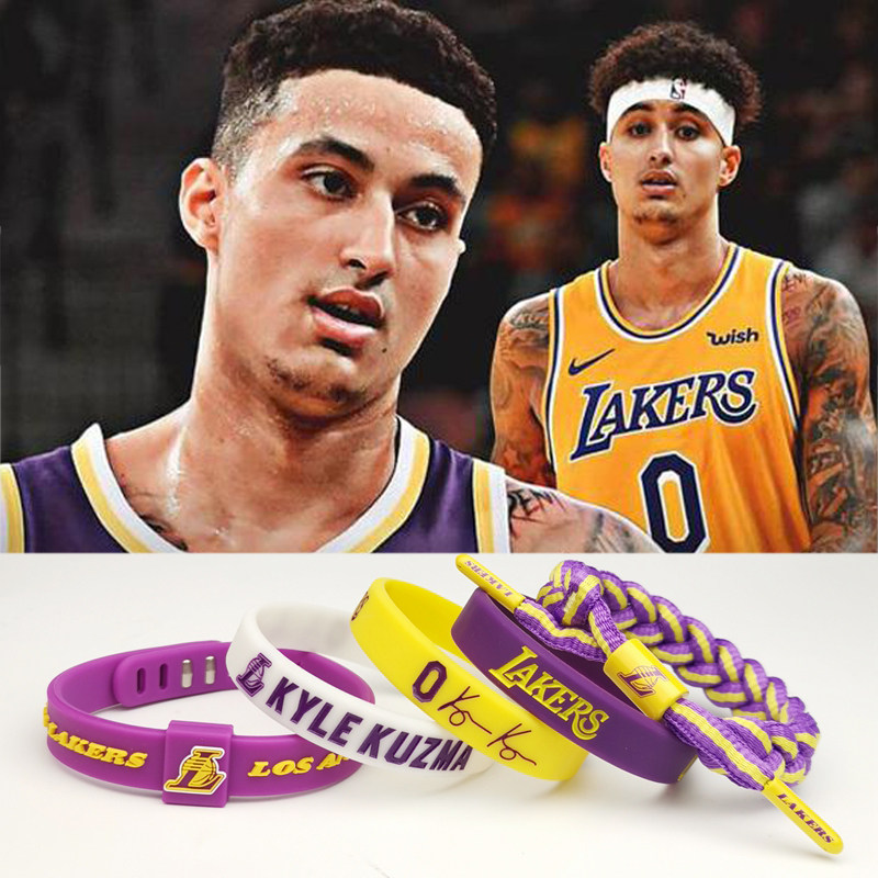 NBA Lakers No. 0 Kyle Kuzma Basketball Bracelet Kuzima Signature Luminous Sports Wristband Peripheral Gift