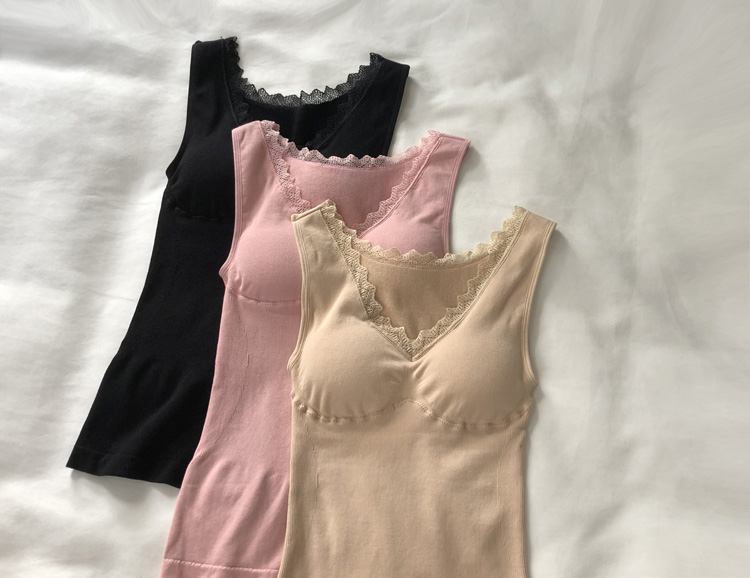 Tự giữ lại phản hồi Miễn phí mặc áo ngực nâng cấp thoải mái dày terry vest ngực pad ấm bụng cơ thể định hình đồ lót đáy áo cotton nam trung niên