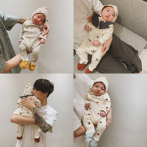 Baby jumpsuit 2021 spring and autumn newborn clothes newborn baby foot cotton clothes climbing suit jumpsuit jumpsuit