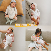 Yuner mother baby conjoined clothes cotton ha clothes climbing clothes spring and autumn newborn baby foreign style clothes tide