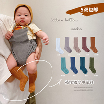2020 Yun's mother male baby newborn socks baby fashion Joker cotton summer thin socks