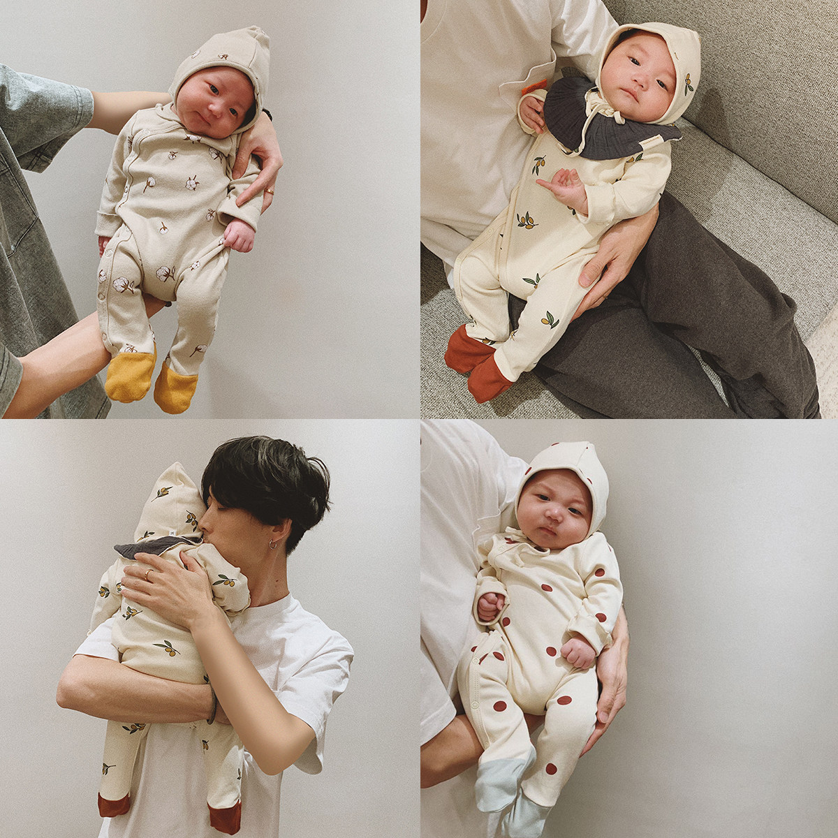 Baby Lions 2022 Spring and Autumn Newborn Clothes First Birth Baby Clothes With Feet Pure Cotton One-piece Clothes Climbing Clothes