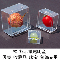 PC transparent box with cover square display box can not break jewelry box Sample box Specimen collection box