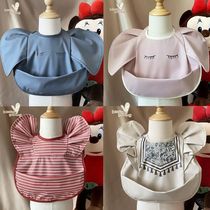 Danish high-end baby bib ins Nordic complementary food eating mouth pocket three-dimensional independent eating waterproof rice pocket soft
