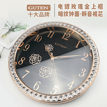 Golden Treasure light luxury simple style decorative watch Nordic modern household wall clock Quartz movement silent fashion trendy