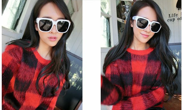 Hàn quốc tiger head hộp đen của nam giới kính mát đầy màu sắc ladies sunglasses cá tính màu trắng hộp lớn xu hướng vuông đen siêu