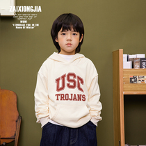 Z A I X O N G J A BRIEF RICE WHITE TANDEM CAP JACKET HEAD SWEATSHIRT BLOUSES UNDERSHIRT MALE AND FEMALE CHILD CLOTHING SPRING AUTUMN LEISURE