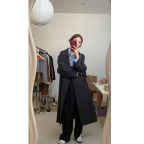 High-quality windbreaker coat womens coat 2022 new spring and autumn small medium and long khaki Hepburn style