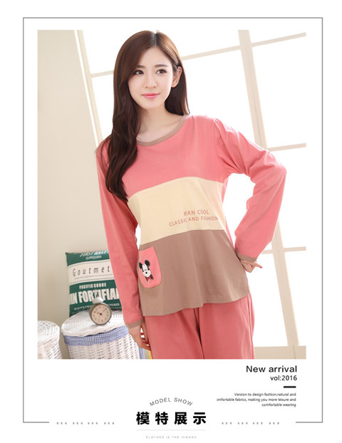Mới mặc mùa xuân và mùa thu cotton phim hoạt hình anime cộng với kích thước cặp đồ ngủ dài tay cổ tròn nam và nữ phục vụ nhà phù hợp bộ đồ ngủ 2 dây