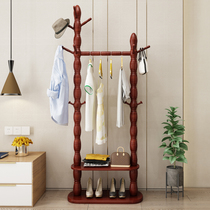 Shenglian coat rack Floor hanger Solid wood living room bedroom clothes rack Household modern simple assembly clothes rack