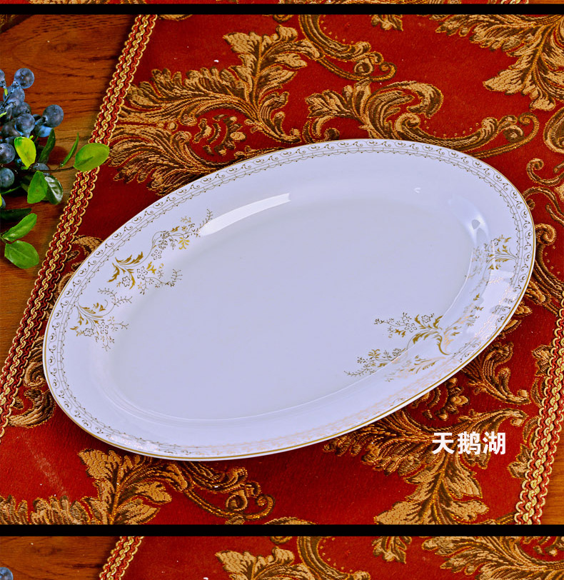 Jingdezhen new household ceramic fish plate tableware suit ceramic plate plate creative ceramic fish dish